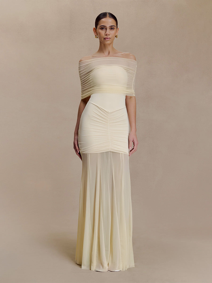 Evening Dress Bardot Neckline