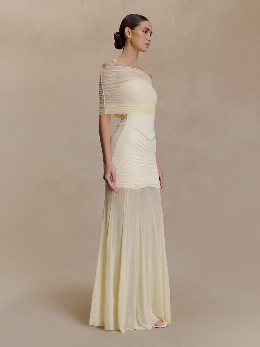 Evening Dress Bardot Neckline