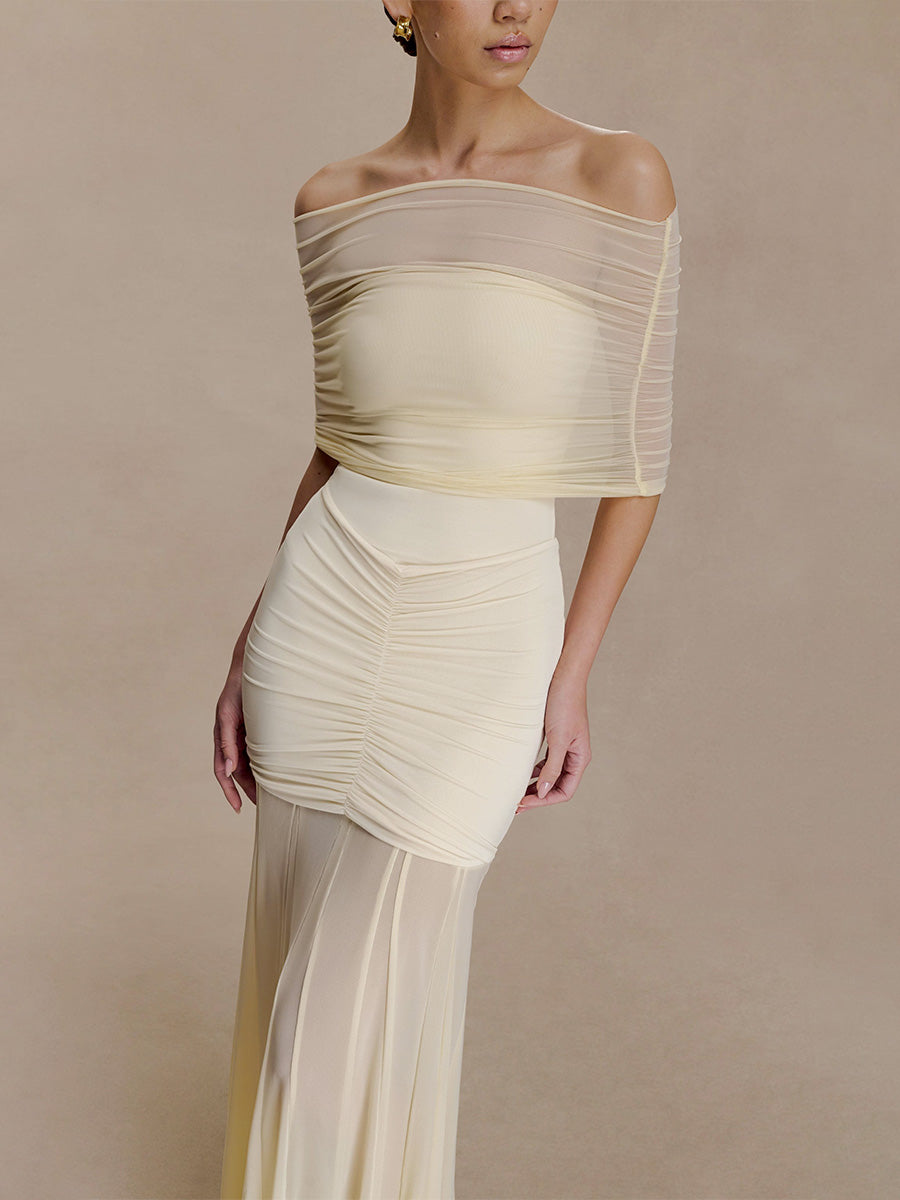 Evening Dress Bardot Neckline