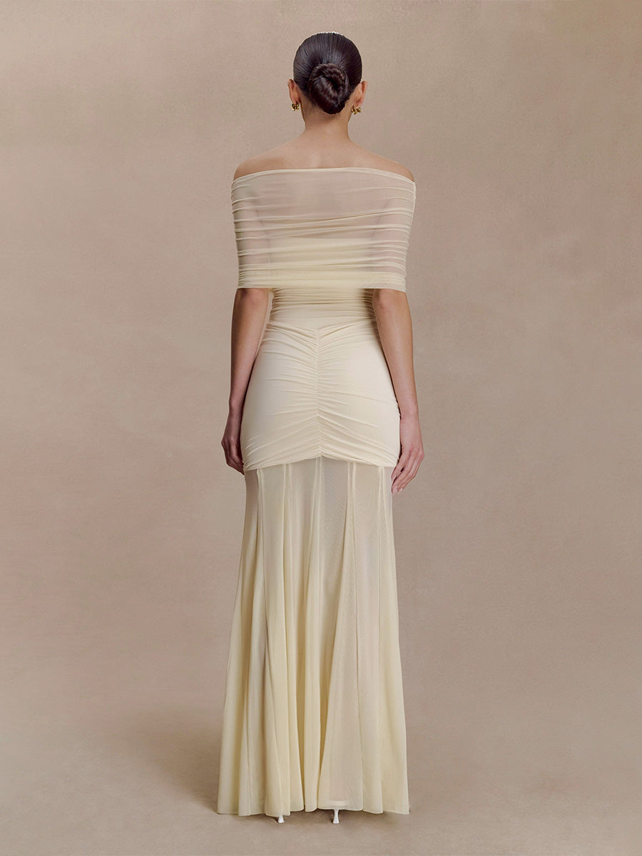 Evening Dress Bardot Neckline