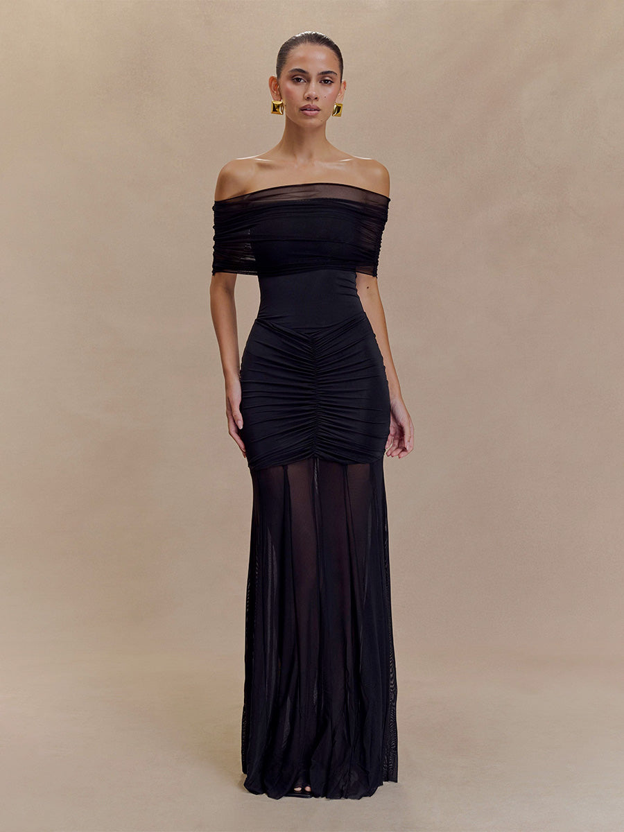 Evening Dress Bardot Neckline