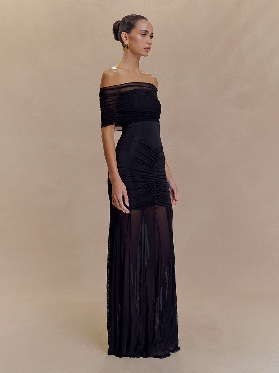 Evening Dress Bardot Neckline