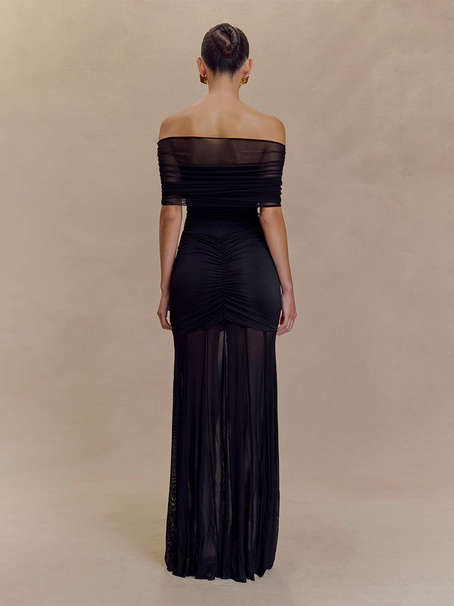 Evening Dress Bardot Neckline