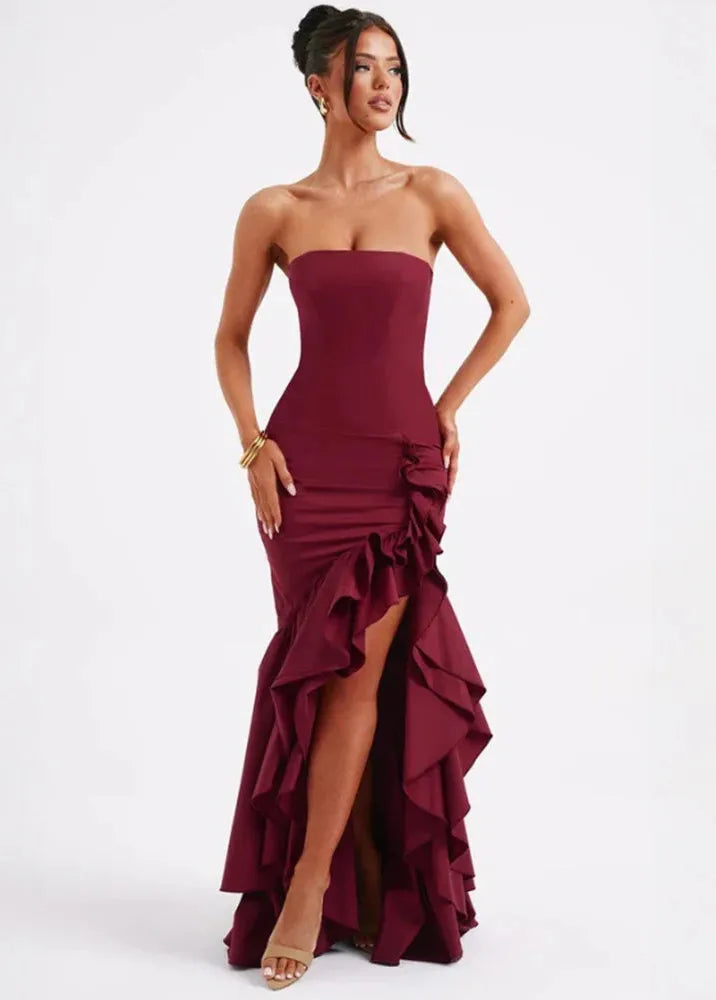 Strapless Ruffle Dress