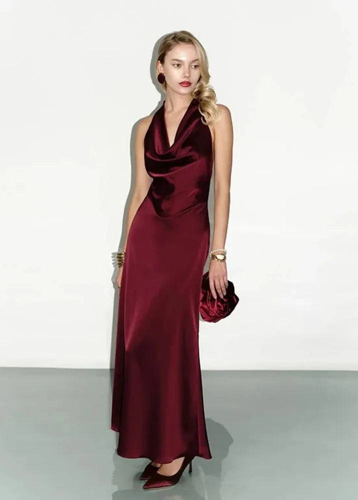 Long Burgundy Dress