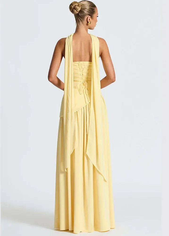 Strapless Slit Dress