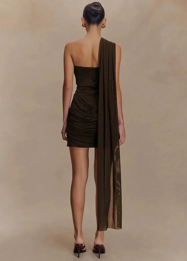 Chocolate Brown Short Dress