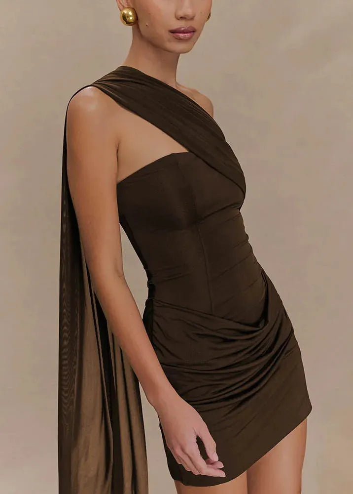 Chocolate Brown Short Dress