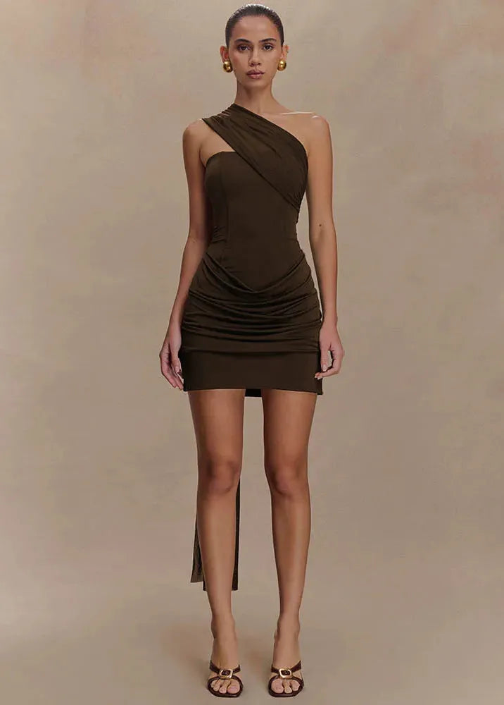 Chocolate Brown Short Dress