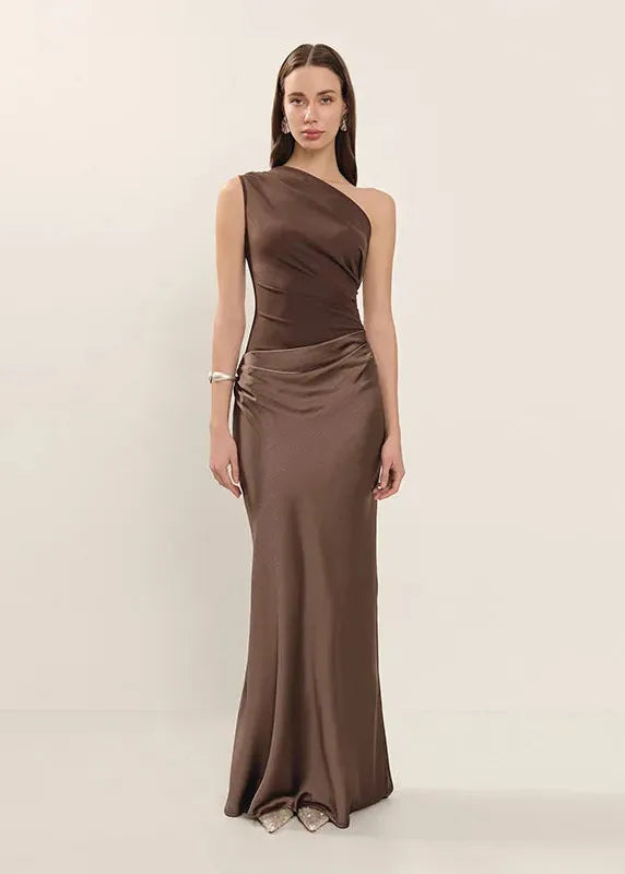 Iced Brown Evening Dress