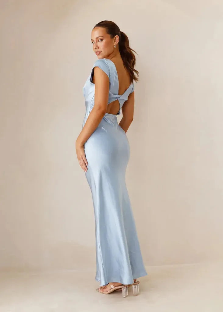 Sky Blue Bridesmaid Dress