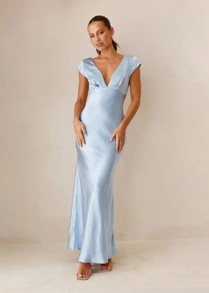 Sky Blue Bridesmaid Dress