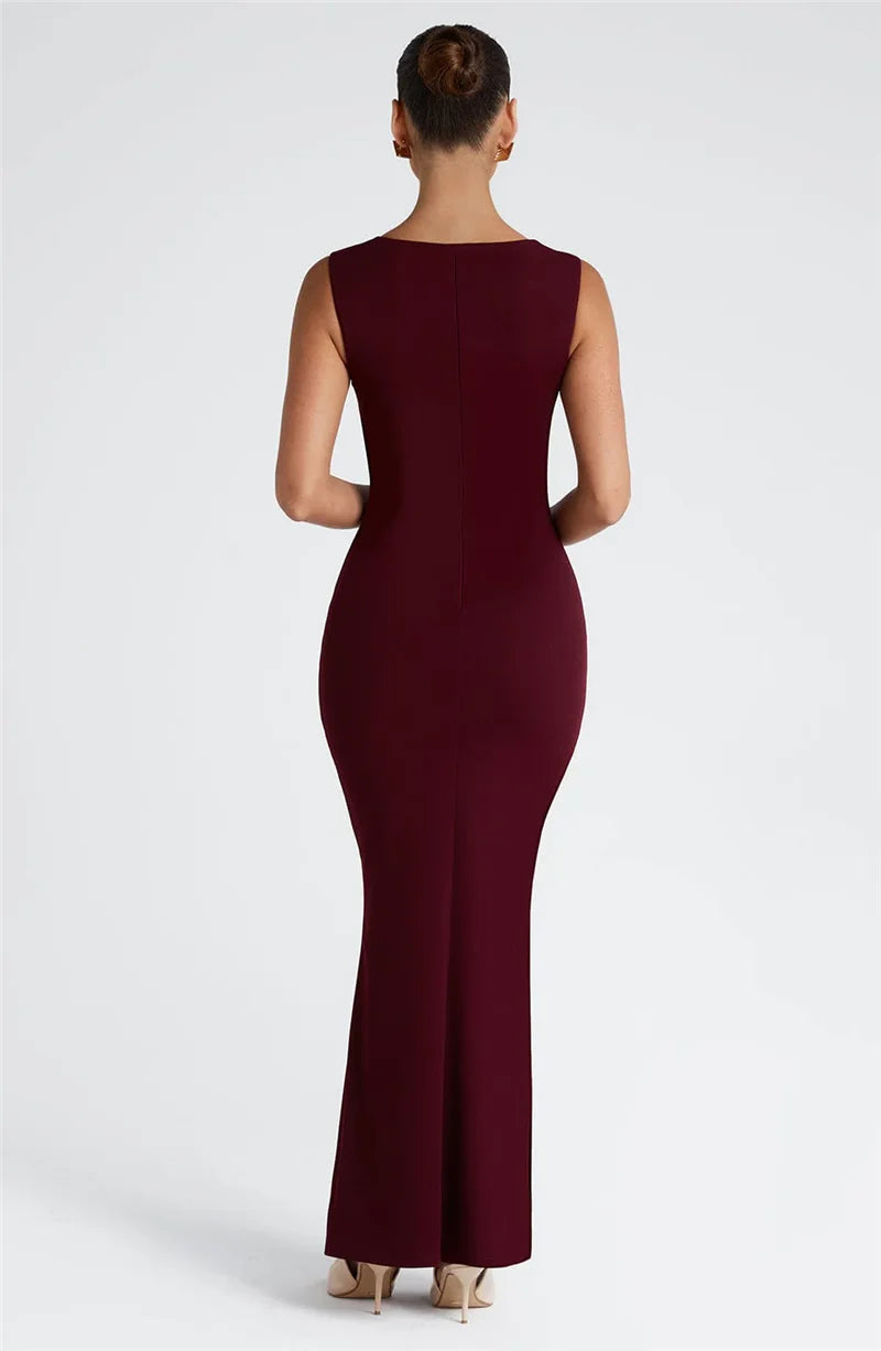 Burgundy Bodycon Dress