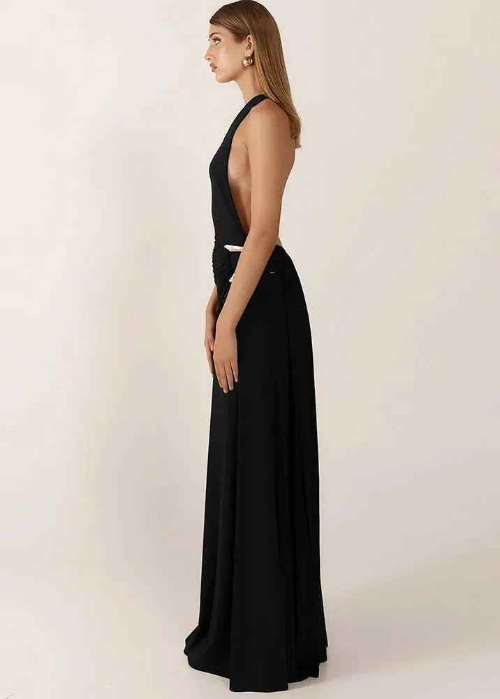 Backless Long Evening Dress
