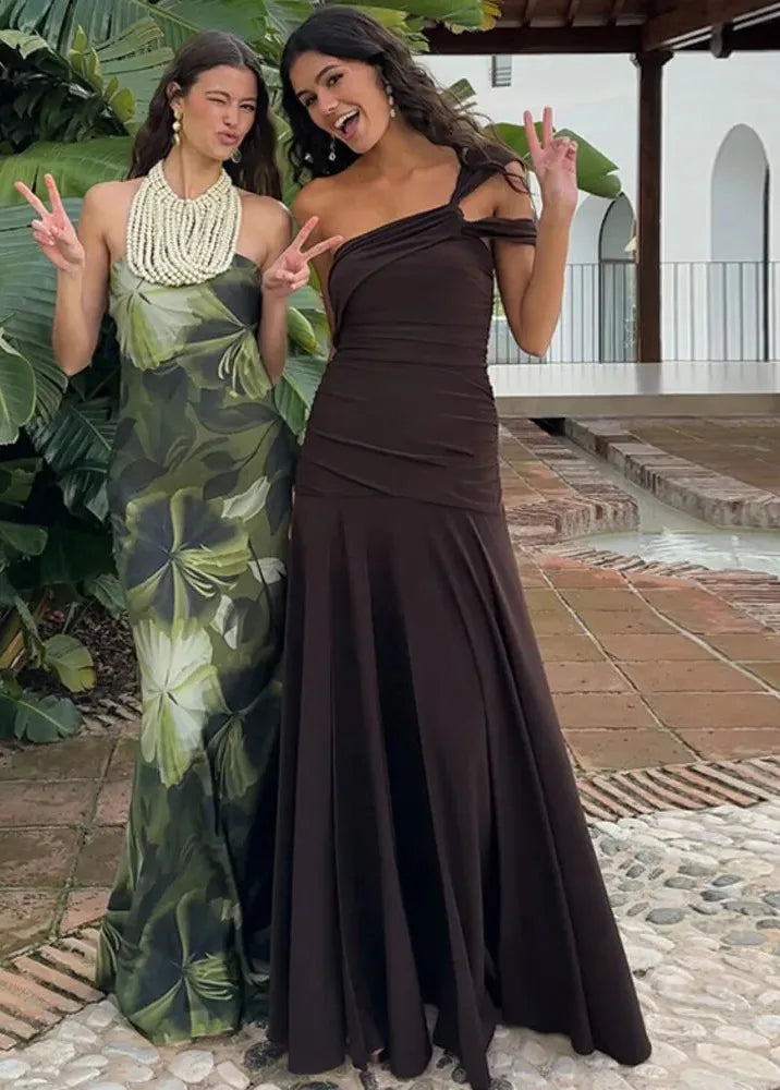 Chocolate Brown Long Dress