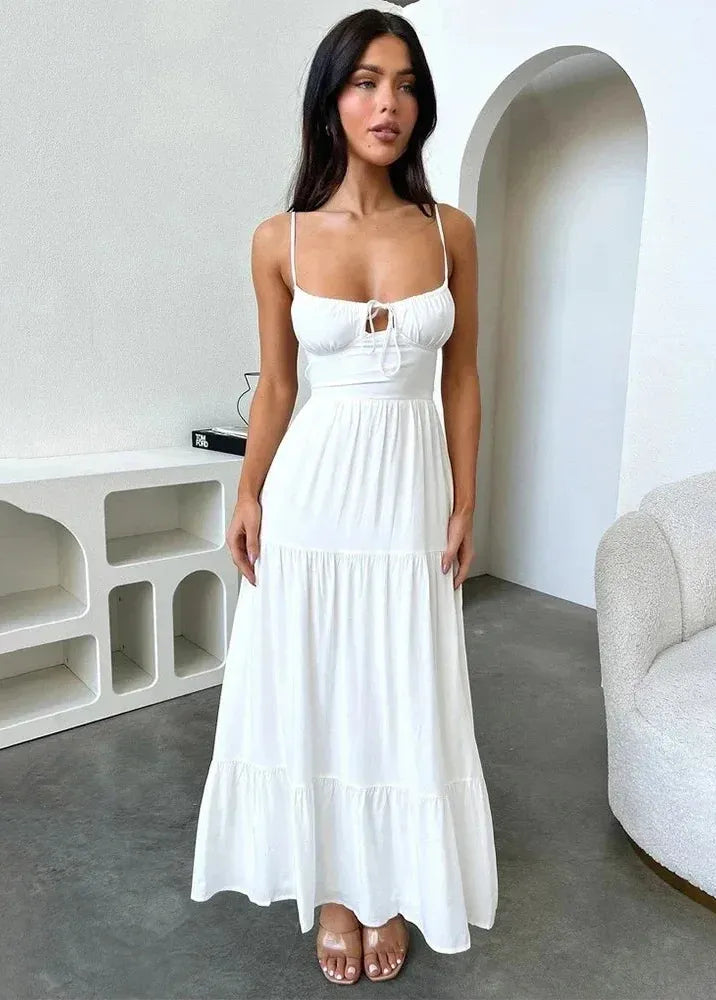 Long White Bohemian Dress