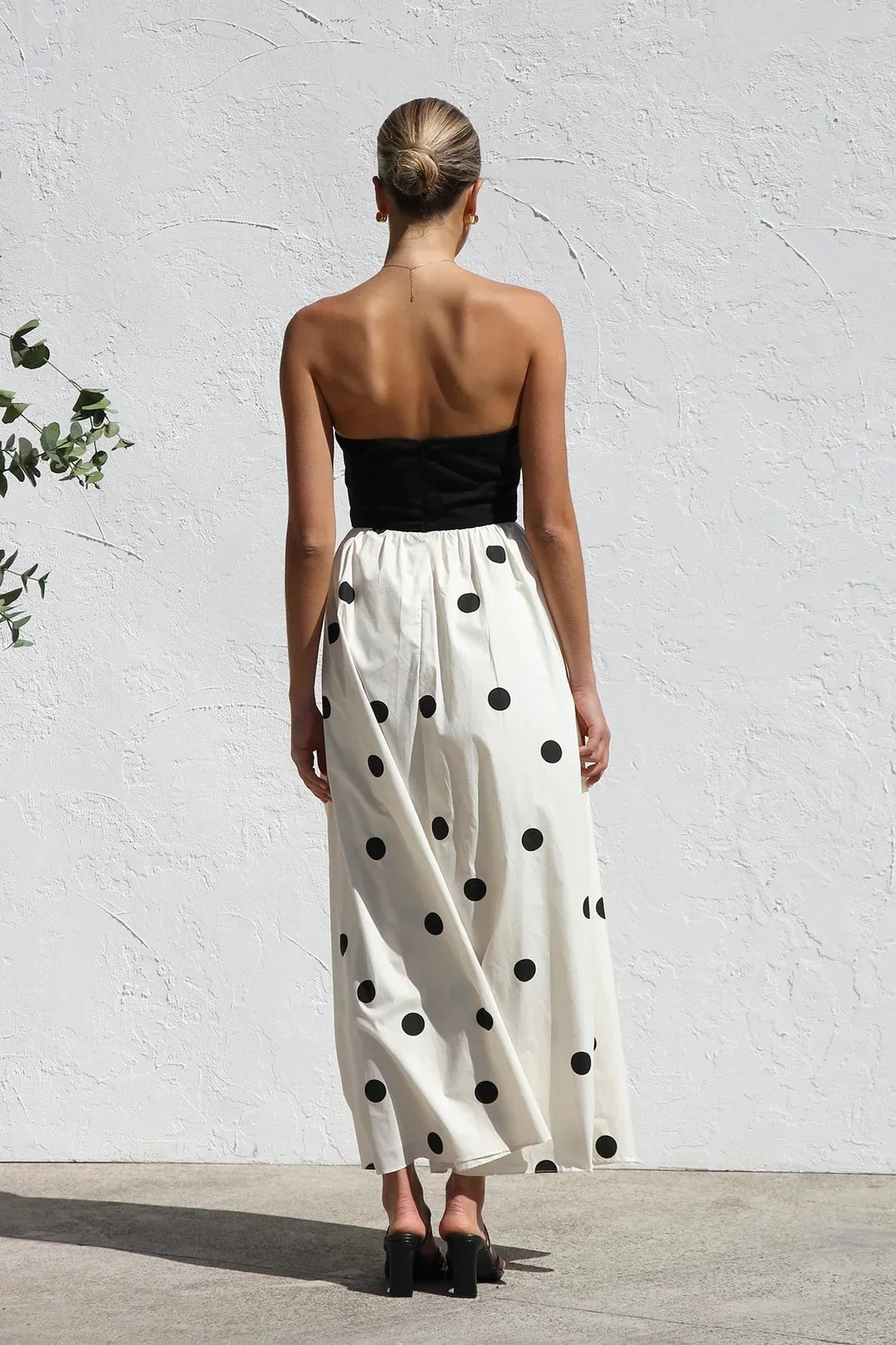 Strapless Polka Dot Dress