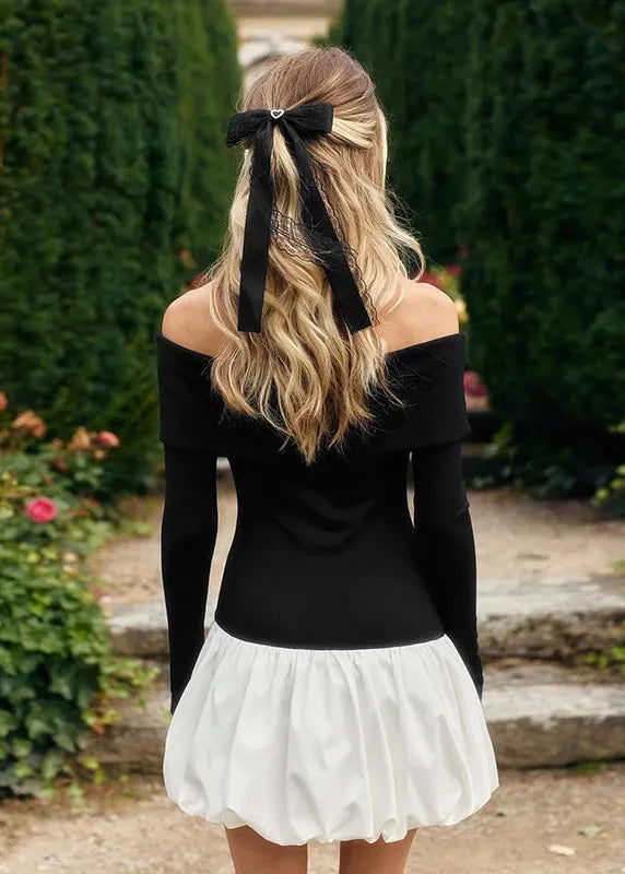 Short Dress Bardot Neckline