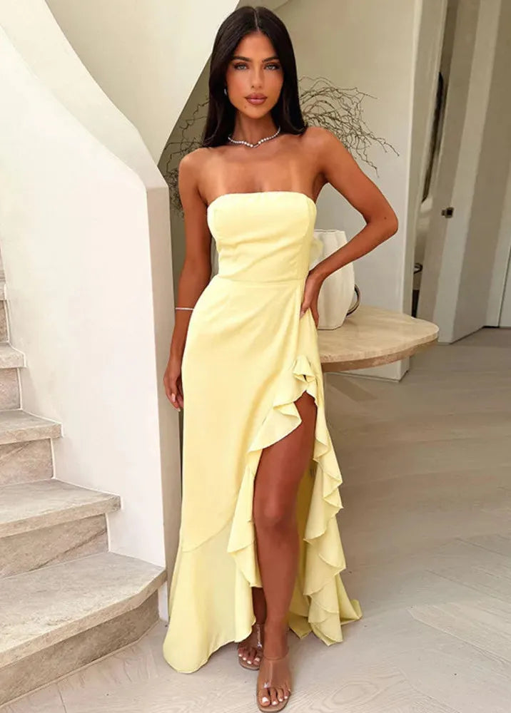 Pastel Yellow Bridesmaid Dress