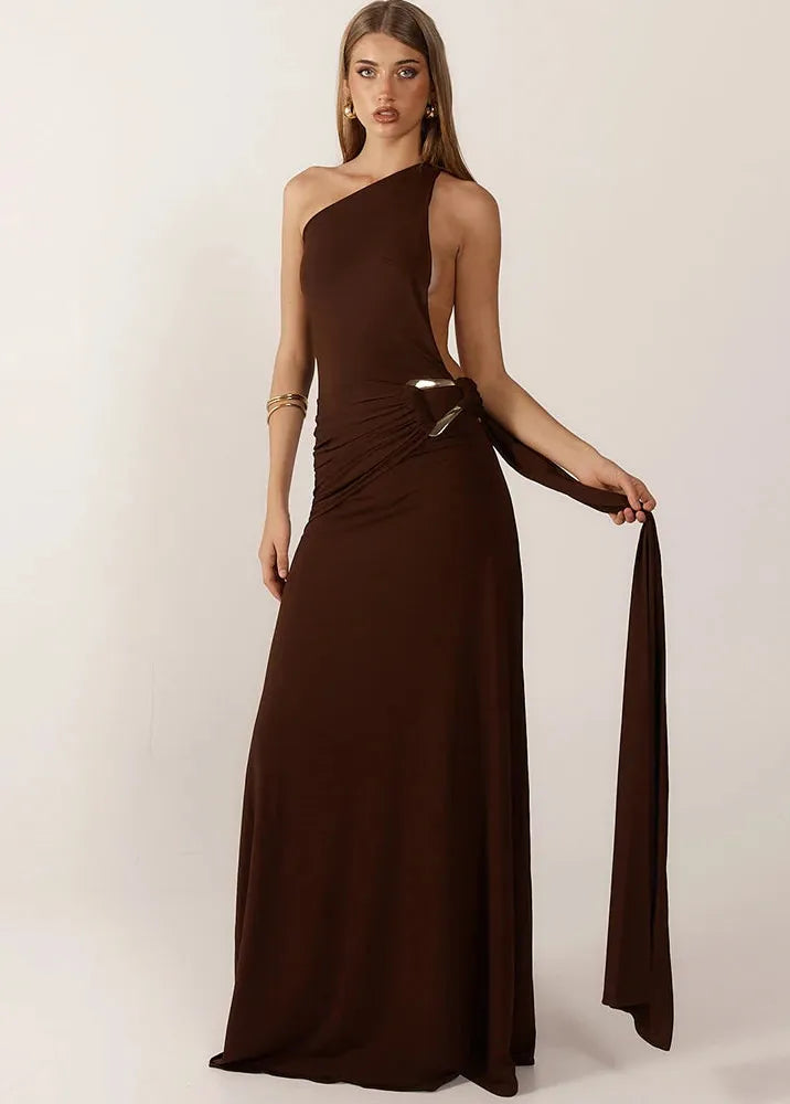 Backless Long Evening Dress