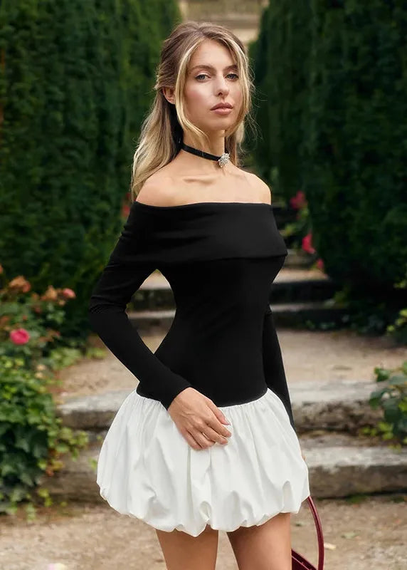 Short Dress Bardot Neckline