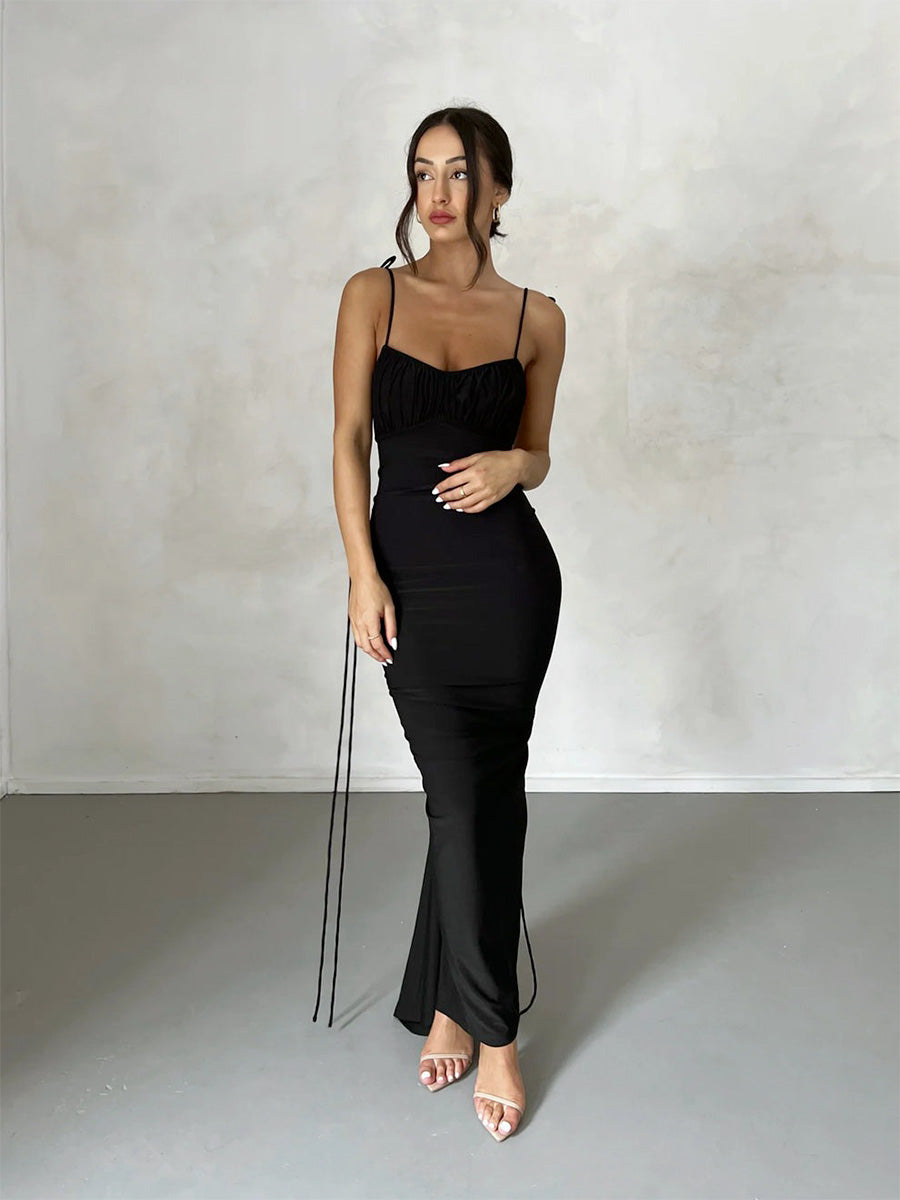 Plunging Backless Dress