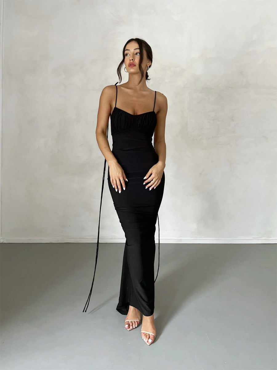 Plunging Backless Dress