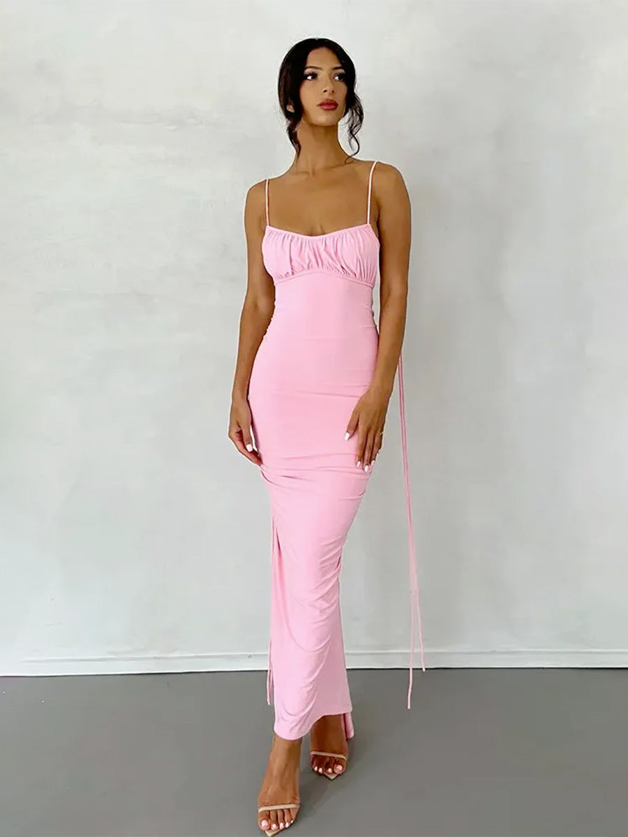 Plunging Backless Dress